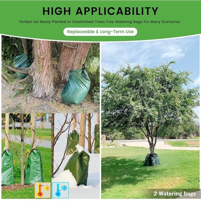4 Pack 20 Gallon Tree Watering Bags Heavy Duty, Refillable Slow Release Watering Bags Trees Pvc Tree Irrigation Bags Newly Planted Established Trees 4 Pack 20 Gallon Tree Watering Bags Heavy Duty, Refillable Slow Release Watering Bags Trees Pvc Tree Irrigation Bags Newly Planted Established Trees