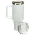 thumbnail image 3 of Elanze Designs 40 Ounce Travel Tumbler With Straw and Lid Stainless Steel Double Wall Insulated Gentle Floral Rabbit White Glitter, 3 of 3