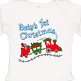 thumbnail image 4 of Inktastic Baby's 1st Christmas Train with Presents and Tree Boys or Girls Long Sleeve Baby Bodysuit, 4 of 5