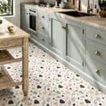 thumbnail image 3 of 10 Pcs Morandi Terrazzo Peel and Stick Floor Tiles, 12x12 in Covers 10 Sq. Ft. Self‑Adhesive DIY Vinyl Flooring, Removable & Waterproof for Bathroom, Kitchen, Walls, Bedroom, 3 of 8