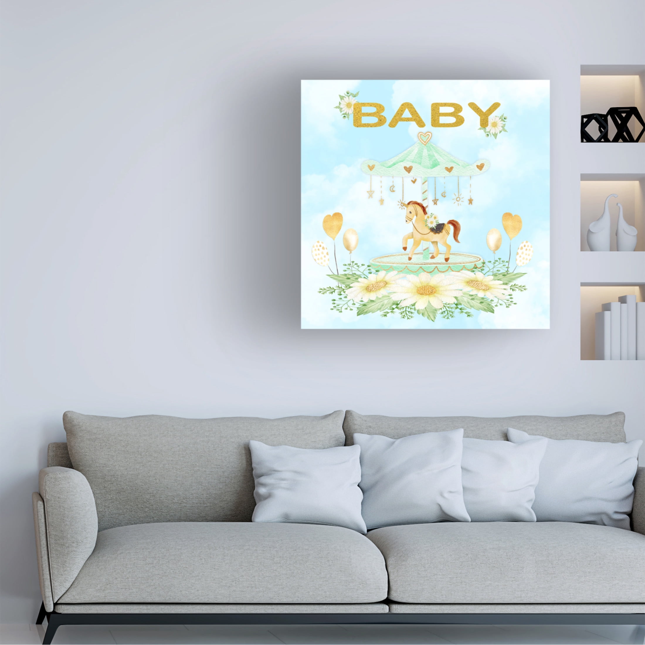 Canvas Wall Art - Jean Plout 'Baby' Wall Art for Living Room, Bedroom, or Office Décor by Trademark Fine Art - 24 x 24 Inches