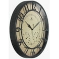 thumbnail image 4 of Infinity Instruments 3D Plastic 16" Indoor/Outdoor Wall Clock with Built-In Hygrometer and Thermometer, Black, 4 of 7