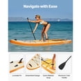thumbnail image 4 of KFFKFF Inflatable Stand Up Paddle Board, 11.6' x 35" x 6" Wide Lightweight SUP, Complete Set with Pump, Paddle, Fin, Backpack, Ankle Leash, Strap, Non-slip Deck for Teens & Adults, 4 of 9
