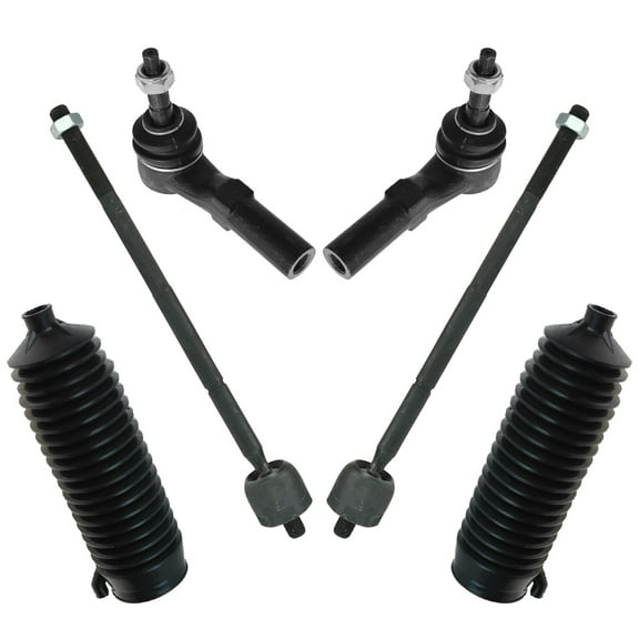 Tie Rod End Inner Outer LH RH w/Rack Boot Bellow Kit for Dakota Durango Truck Fits select: 2000-2004 DODGE DAKOTA, 2000-2003 DODGE DURANGO