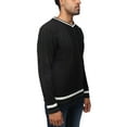 thumbnail image 3 of X RAY JEANS Mens Cable Knit Tipped V-Neck Sweater, Black, L, 3 of 6