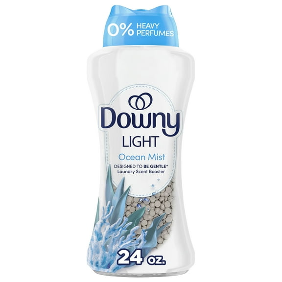 Downy Light In-Wash Scent Booster Laundry Beads, No Heavy Perfumes, Ocean Mist Scent, 24 oz