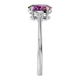 thumbnail image 4 of SuperJeweler 1 1/3 Carat Oval Shape Mystic Topaz and Two Diamond Ring In Sterling Silver For Women, 4 of 6