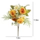 thumbnail image 3 of Flores artificiales de peonía azul y blanca - Ramos de tela de 4 para decoración del hogar, 11,8" de altura con tallos flexibles, 3 of 6