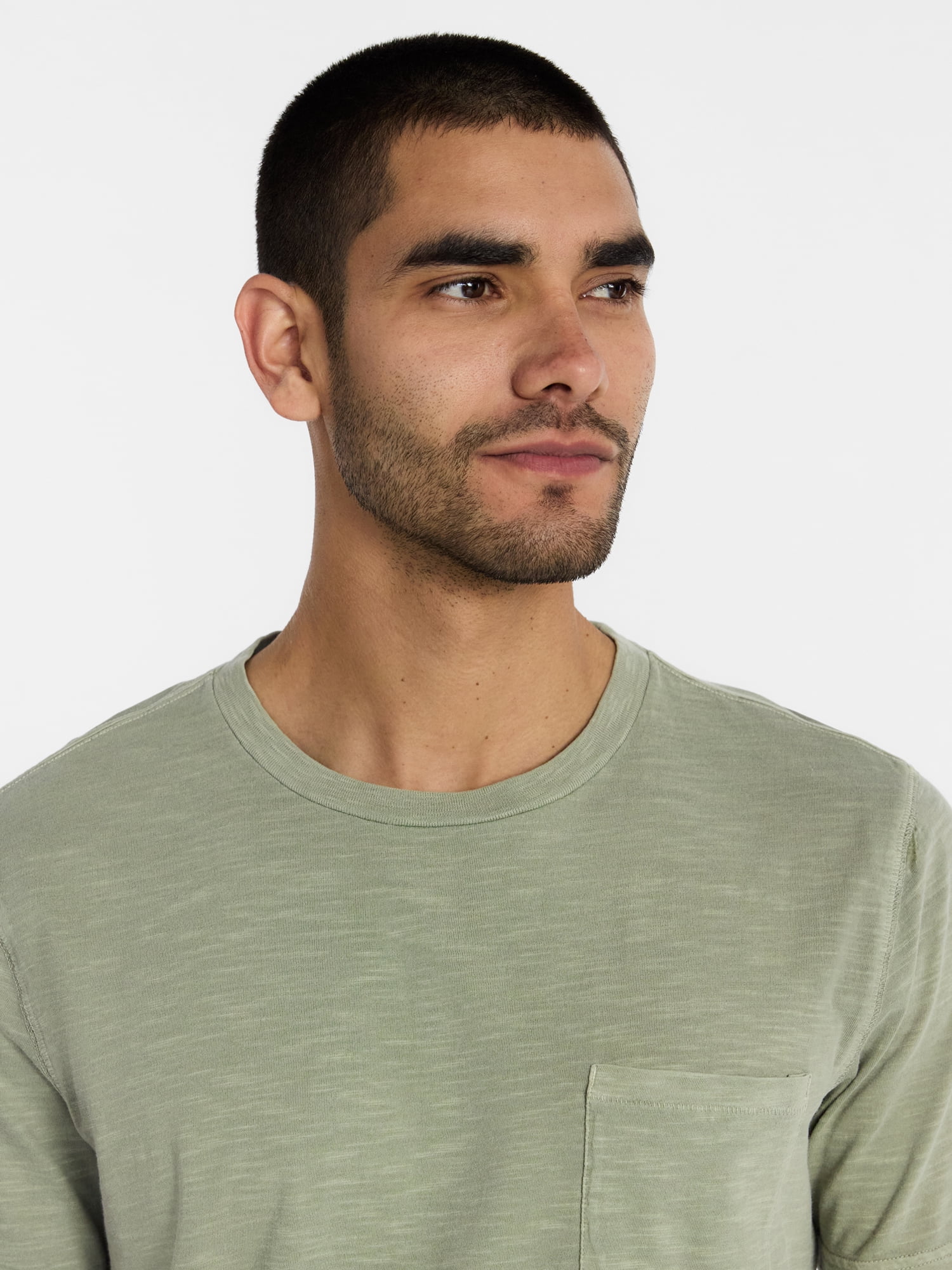 George Men's and Big Men's Slub Pocket Tee with Short Sleeves, Size XS-3XL
