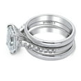 thumbnail image 3 of BERRICLE Sterling Silver Solitaire Engagement Rings Statement Stackable Band for Women, 2.6 Carat Emerald Cut Cubic Zirconia CZ Ring Set Size 6, 3 of 11