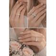 thumbnail image 4 of Mauli Jewels 0.07 Carat Heart Shaped Diamond Wedding Band for Women in 10K Rose White Yellow Gold | Bridal Ring, 4 of 8