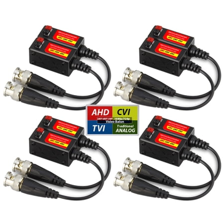 Evertech 4 Pairs Split Joint Mini CCTV BNC HD-CVI/TVI/AHD Passive Video Balun Transceiver price history on PriceWatchPro