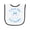 White and Black, variant on Inktastic I Got My First Tooth Baby Boy Baby Terry Cloth Bib