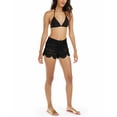 thumbnail image 2 of MIKEN Women's Black Stretch Lace Elastic-Waist Scalloped Tie Shorts Swimsuit Cover Up XS, 2 of 3
