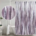 thumbnail image 4 of Purple Vintage Shower Curtain Set - Extra Long 72" x 96" Washable Bathtub Curtain with 12 Hooks, Striped Painting Retro Abstract Art Waterproof Fabric Stall Shower Curtains for Bathroom Décor, 4 of 6