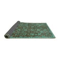 thumbnail image 2 of Ahgly Company Indoor Round Persian Turquoise Blue Traditional Area Rugs, 8' Round, 2 of 4