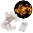 thumbnail image 1 of Globe Rattan Ball String Lights 30LED Lámpara de noche alimentada por batería Decoración colgante (blanco cálido), 1 of 8