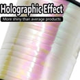 thumbnail image 2 of (1 Roll) White Ribbon, 500 Yard Curling Ribbon for Crafts, Balloon Ribbon, Iridescent Color Ribbon for Gift Wrapping, Holographic Ribbon for Balloons String, Hair, Florist Flower, 2 of 5