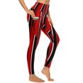 thumbnail image 3 of Pantalons de Yoga Rayés Rouges et Blancs Leggings Imprimés Rayés Sexy Taille Haute Rétro Collants de Sport Séchage Rapide pour Gym, 3 of 5