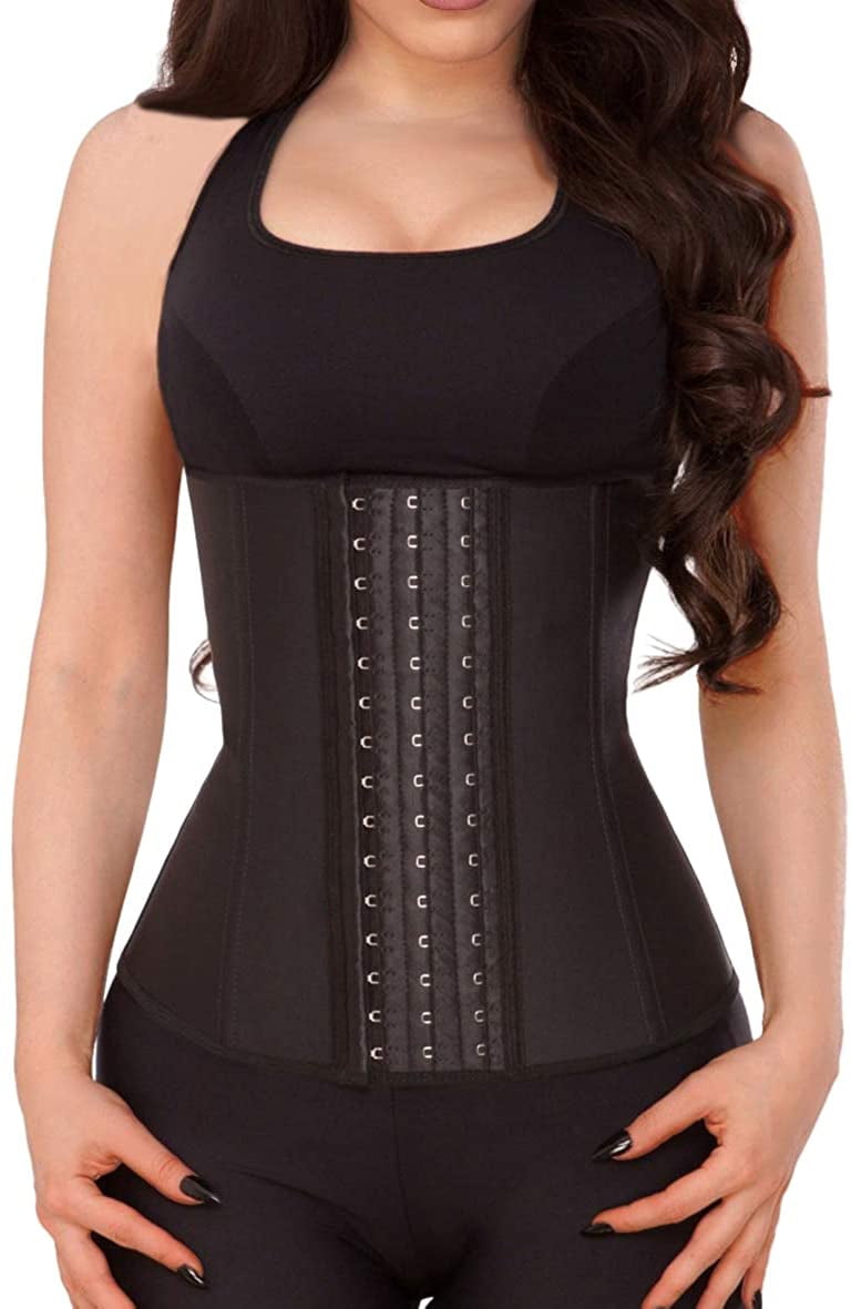 Clothes, Shoes & Accessories Women Latex Waist Training Corset Steel