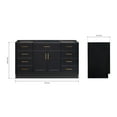 thumbnail image 2 of Ariel Hepburn 60 In. Single Sink Base Cabinet In Black, 2 of 9