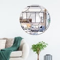thumbnail image 1 of 1 Set 3D Sticker Shiny Removable Football Basketball Tennis Patterns Self-adhesive Wall Acrylic Mirror Decals Home Decoration, 1 of 7