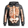 thumbnail image 4 of Afdoent Hoodies for Men Halloween Skeleton Print Hooded Sweatshirt Long Sleeve Pullover Casual Streetwear, 4 of 4