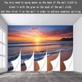 thumbnail image 5 of Custom Size Beach Sunset Orange Glow Sea Peel and Stick Wallpaper - Removable Self-Adhesive Mural for Living Room, Bedroom & Tropical DecorDesigned by youself-80*60", 5 of 5