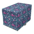 thumbnail image 1 of Cartoon Dog Crate Cover, Pattern of Abstract Forest Animals and Botany Birds Bunny Frog Fox, Easy to Use Pet Kennel Cover Small Dogs Puppies Kittens, 7 Sizes, Multicolor, by Ambesonne, 1 of 6