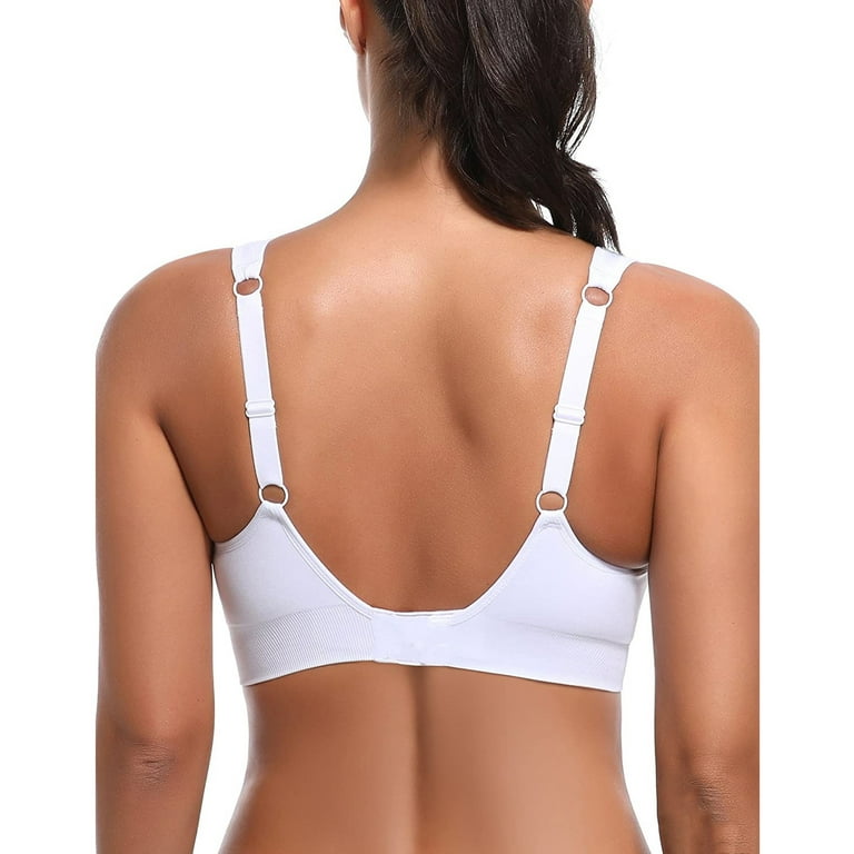 Mrat Clearance Front Closure Bras for Women Strapless Backless Seamless  Wireless Bralette Bra Front Closure Bras for Women Back Adjustment Yoga