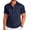 Navy Blue, variant on Men Summer Short Sleeve Button Down Stretch Dress Shirt Casual Stylish Slim Fit Muscle Fit Dress Shirt Dark Grey XXXL