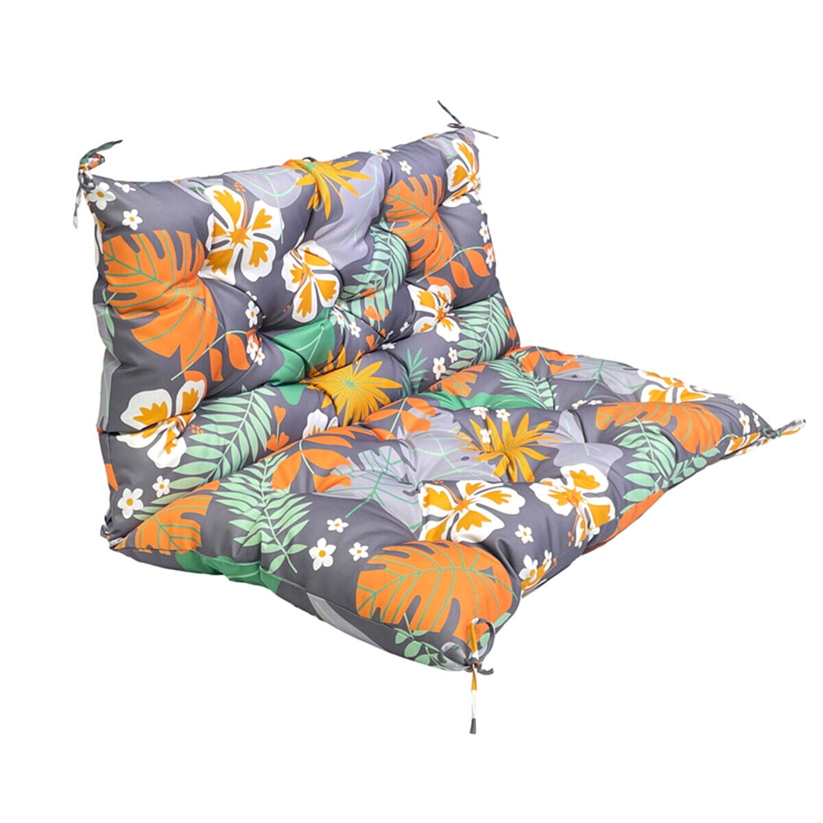 SHANNA Swing Cushion with Backrest and Ties 4'' Thicken Waterproof Swing Chair Seat Pad 2-3 Seater Patio Bench Cushion for Outdoor Garden Furniture