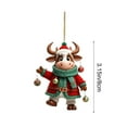 thumbnail image 3 of 2D Christmas Ornament Cow Hanging Decorations Colorful Acrylic Christmas Tree Ornaments Holiday Home Decorations Gift for Family Friends Christmas Decor, 3 of 6