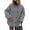 Gray, variant on Female Trench Coat Long Sleeve Lapel Casual Jackets Winter Outerwear Wine Red XS