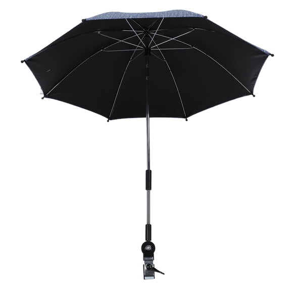Umbrella for with Clamp, 75cm Waterproof UV Protection Universal Clip Baby Parasol 360 Degree Adjustable for Outdoor Blue