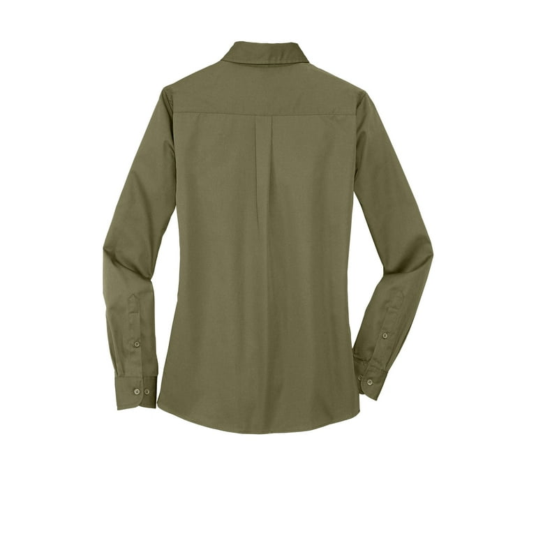 Port Authority Adult Female Women Plain Long Sleeves Shirt