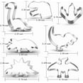 thumbnail image 2 of 7 Piece Dinosaur Cookie Cutter Set--Footprint and Head, Tyrannosaurus(T-Rex), Brontosaurs, Spinosaurus, Triceratops, Pterodactyl, Baking Mold for  Dinosaur Birthday Part, 2 of 9
