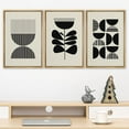 thumbnail image 2 of PixonSign Framed Canvas Print Wall Art Set Geometric Duotone Botanical Floral Figures Abstract Shapes Illustrations Modern Art Boho Decorative for Living Room - 24"x36"x3 NATURAL, 2 of 5