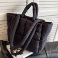 thumbnail image 2 of Bolso Hobo de plumón para mujer bolso versátil para axila hinchada bolso grande para invierno, 2 of 7