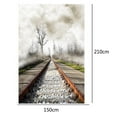 thumbnail image 2 of ABPHOTO Polyester 5x7ft Photography Backdrops Rural Railroad Tracks Winter Scene Seamless Newborn Baby Children Toddlers Kids Adults Portraits Photo Background Photo Studio Props, 2 of 3