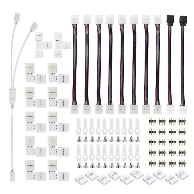 Kit de conector para tira de LED 5050 10mm 4 pines YONGSHENG incluye 8 tipos de accesorios