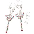 thumbnail image 4 of 1 par de clips colgantes de mariposa de cristal multicolor en joyería de anillos de pezón Yuyangstore entalladura de acero inoxidable, 4 of 8