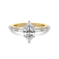 thumbnail image 3 of IGI Certified 3 Carat Marquise Shape Lab Grown Diamond Engagement Ring | 14K Yellow Gold | Kimberly Baguette Side Stone Diamond Ring | FG-VS1-VS2 Quality Friendly Diamonds, 3 of 6