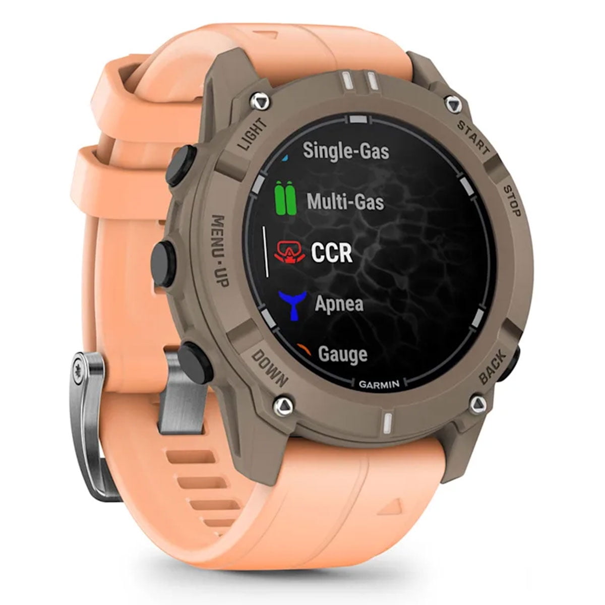 Garmin Descent G2 (Paloma with Shell Pink Band) AMOLED Dive Computer Watch Bundle with PlayBetter Dry Bag Pack