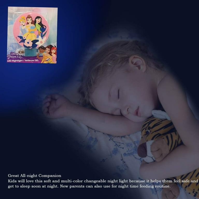 Princess Character LED Nightlight with Rotary Shade for Kids Girls