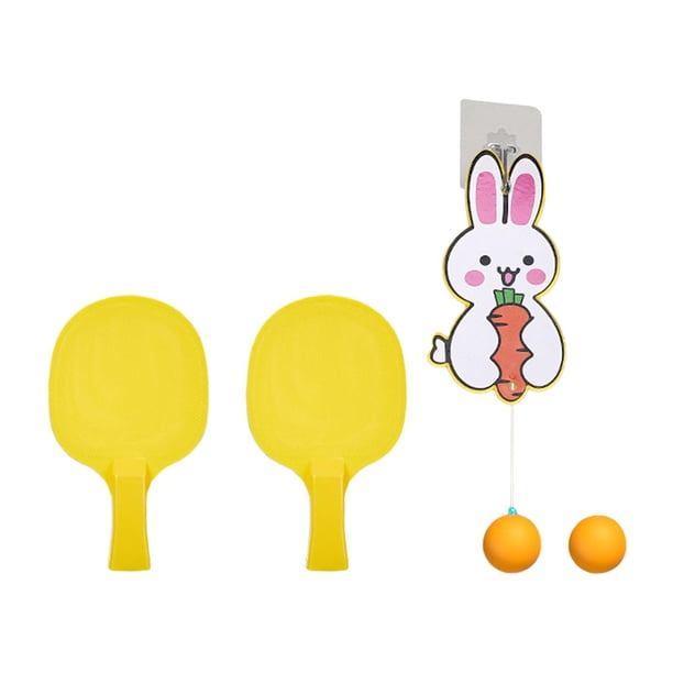 Entrenador de Tenis de Mesa Colgante, Juego de Entrenamiento de Tenis de Mesa de Juguete Interactivo, Compuesto Por 2 Raquetas Y 2 Pelotas, Entrenador 1 zanahoria con
