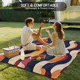 thumbnail image 5 of Fsddascl Geometric Red Orange Blue Outdoor Rug for Patio/Deck/Porch, Non-Slip Large Area Rug 5 x 8 Ft, Modern Color Block Indoor Outdoor Rugs Washable Area Rugs, Reversible Camping Rug Carpet Runner, 5 of 5