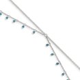 thumbnail image 1 of 925 Sterling Silver Turquoise Beads Double Chain Anklet Ankle Bracelet, 1 of 7