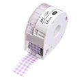 thumbnail image 1 of MAKEID 1 Roll Thermal Printing Adhesive Label Paper Waterproof Tear-Resistant Name Price Barcode Label Sticker Tape for T7 Portable Label Maker Printer, Purple Coarse Grid 16mmx4m, 1 of 8