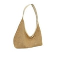 thumbnail image 2 of Zunfee Women's White Faux Straw Hobo Bag - Free Size Vegan Woven Shoulder Bag, Eco-Friendly PU Handbag for Summer Beach Vacation & Daily Casual Use, 2 of 9